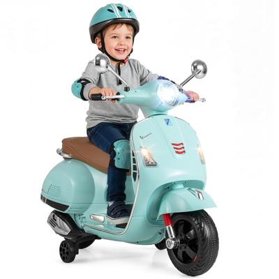12V Elektrische Motorfiets Voor Kinderen Elektrische Motorfiets Met Vier Wielen-Groen