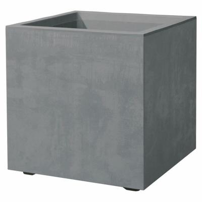 Bloempot Deroma Grijs 25 cm Plastic Vierkant Kubus Ø 25 cm