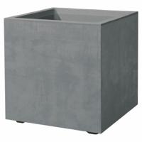 Bloempot Deroma Grijs 25 cm Plastic Vierkant Kubus Ø 25 cm