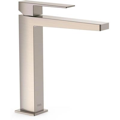Wastafelkraan Tres Slim | Opbouw | Mengkraan | Hoog model | 1-hendel | Vierkant | RVS look