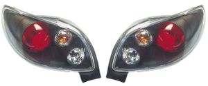 Set Achterlichten passend voor Peugeot 206 CC - Zwart DLPER06J