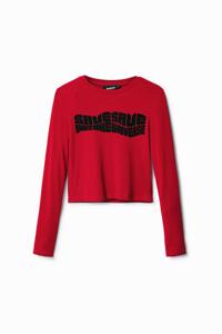 Cropped T-shirt "Save Nature" - RED - XL