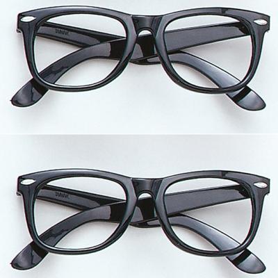 Zwarte carnaval verkleed bril zonder glazen - 2x stuks - fun/feest verkleed accessoires brillen