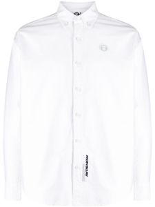 AAPE BY *A BATHING APE® chemise en coton à patch logo - Blanc