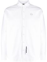 AAPE BY *A BATHING APE® chemise en coton à patch logo - Blanc - thumbnail