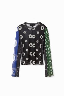 Tulen T-shirt geometrische patch - BLACK - XL