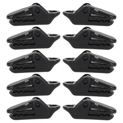 100st tenten accessoires luifel wind touw klem plastic clip Outdoor Camping Tent Alligator CIP haak (zwart)