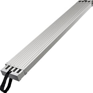 VEVOR aluminium werkplank, 2,62-4,415 m telescopische plank, 200 kg capaciteit, aluminium verlengingsplank, 325 mm breedte, aluminium steigerplank met antislipplatform, accessoires voor steigerladders