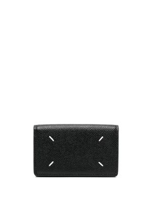 Maison Margiela porte-clés en cuir à détails de coutures - Noir