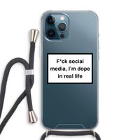 I'm dope: iPhone 12 Pro Max Transparant Hoesje met koord