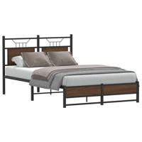Bedframe zonder matras bewerkt hout bruin eikenkleur 120x200 cm