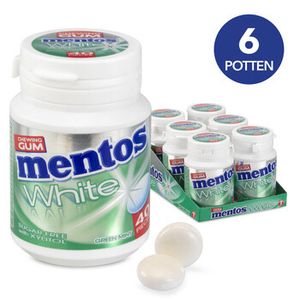 Mentos Mentos - White Green Mint Gum 6 Stuks