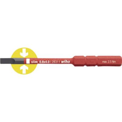 Wiha VDE-Wechselklinge slimVario Schlitz 3,0x0,5x75mm Werkplaats Plat Verwisselbare kling 3 mm 75 mm Geschikt voor Wiha Torque