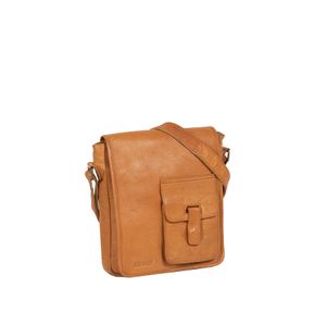 Justified Bags Justified Bags® Annapurna - A5 Flapover - Crossbody Tas - Cognac - 24x6x28cm