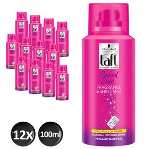 Schwarzkopf Taft Styling Casual Chic Fragrance & Shine Mist spray - 12x 100ml multiverpakking