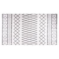 VidaXL Vloerkleed wasbaar anti-slip 190x300 cm zwart en wit