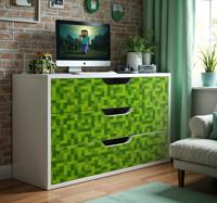 Groen vierkant gaming-ontwerp meubel sticker