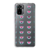 Smiley watermeloenprint: Xiaomi Redmi Note 10 Pro Transparant Hoesje