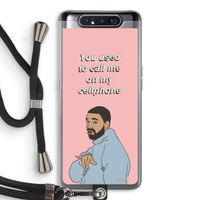 Hotline bling: Samsung Galaxy A80 Transparant Hoesje met koord