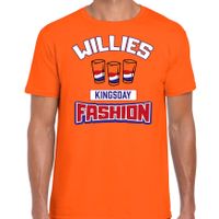 Oranje Koningsdag t-shirt - Willies Kingsday fashion - shotjes - heren - thumbnail