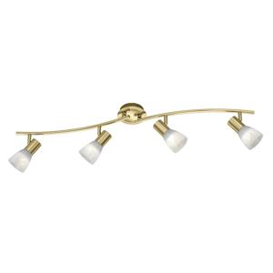 Trio Moderne plafondspotLevisto 4-lichts messing mat - 871010408