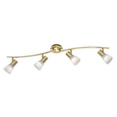 Trio Moderne plafondspotLevisto 4-lichts messing mat - 871010408