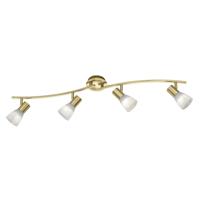 Trio Moderne plafondspotLevisto 4-lichts messing mat - 871010408