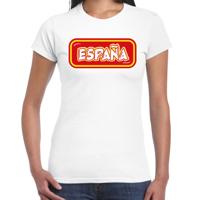 Verkleed T-shirt voor dames - Spanje - wit - supporter - themafeest