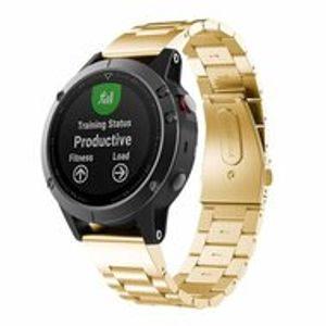 Stalen schakelband - Goud - Garmin Fenix 7S / 6S / 5S & Instinct 2s