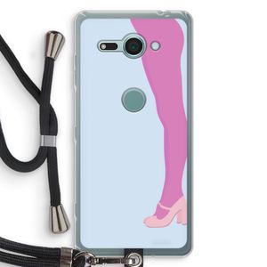 Pink panty: Sony Xperia XZ2 Compact Transparant Hoesje met koord