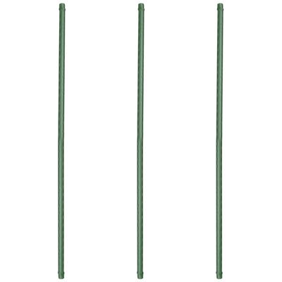Plantenstokken donkergroen 90 cm - Set van 30x stuks - geplastificeerd verzinkt staal - plantensteun