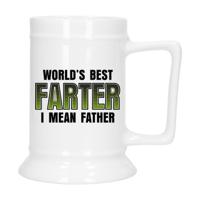 Cadeau Bierpul voor papa - groen - beste vader - keramiek - 530 ml - Vaderdag   -
