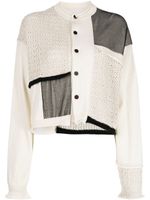 Y's cardigan à design patchwork - Blanc