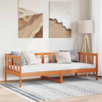 Bedframe met hoofdeinde Wasbruin 90 x 190 cm Massief grenenhout