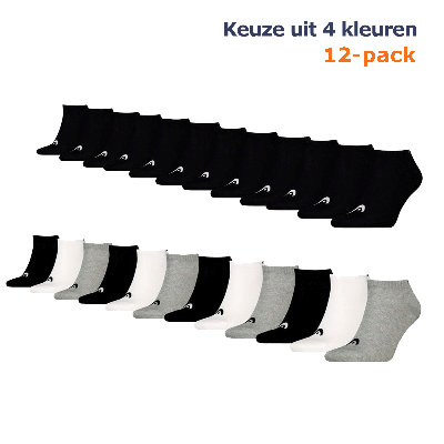 HEAD Sneakersokken Training 12-pack Wit-43/46