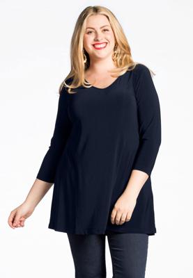 Yoek Tuniek flare v-hals | Blauw | Maat S