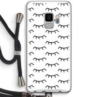 Wimpers: Samsung Galaxy S9 Transparant Hoesje met koord