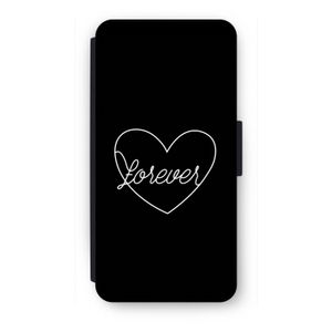 Forever heart black: iPhone SE 2020 Flip Hoesje