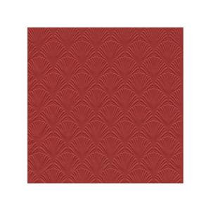 Servet Luxe - 16x - 3-laags - met schub patroon - donker rood - 33 x 33 cm