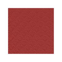 Servet Luxe - 16x - 3-laags - met schub patroon - donker rood - 33 x 33 cm