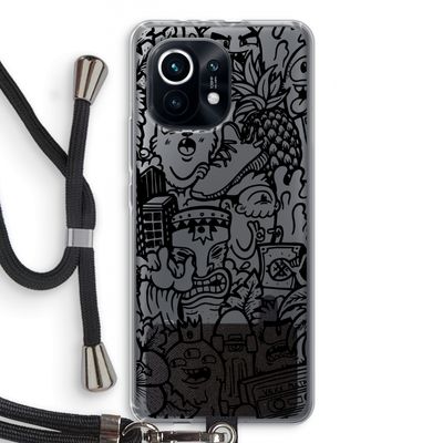 Vexx Black Mixtape: Xiaomi Mi 11 Transparant Hoesje met koord