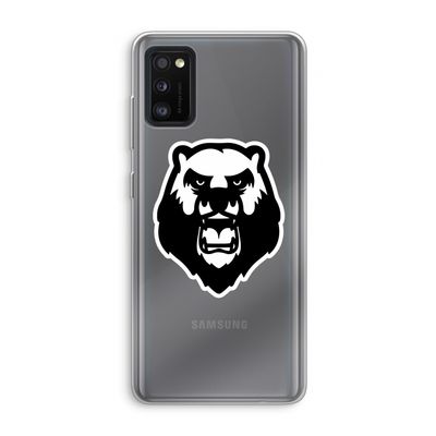 Angry Bear (white): Samsung Galaxy A41 Transparant Hoesje