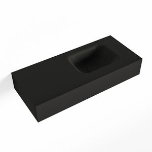 MONDIAZ LEX Urban vrijhangende solid surface wastafel 70cm. Positie wasbak rechts