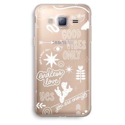 Good vibes: Samsung Galaxy J3 (2016) Transparant Hoesje