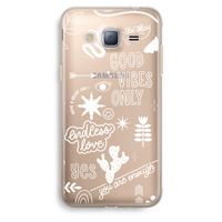Good vibes: Samsung Galaxy J3 (2016) Transparant Hoesje