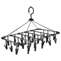 5five Droogcarrousel - zwart - kunststof - 32 knijpers - 52 x 39 cm - van kunststof - Droogrekje