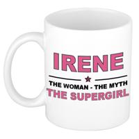 Irene cadeau mok - Woman Myth Supergirl - naam koffiemok - 300 ml - collega - moederdag