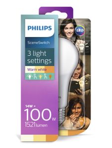 Philips SceneSwitch LED-lamp E27 Peer 14 W = 100 W Warmwit 1 stuk(s) Philips Lighting SceneSwitch 929001336658