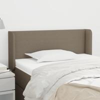 Hoofdbord met randen 83x16x78/88 cm stof taupe