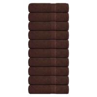 VidaXL Handdoeken 10 st 50x100 cm 360 g/m² 100% katoen bruin VidaXL Handdoeken 10 st 50x100 cm 360 g/m² 100% katoen bruin